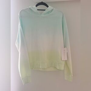 Danskin Green and Yellow Boxy Long Sleeve Hoodie